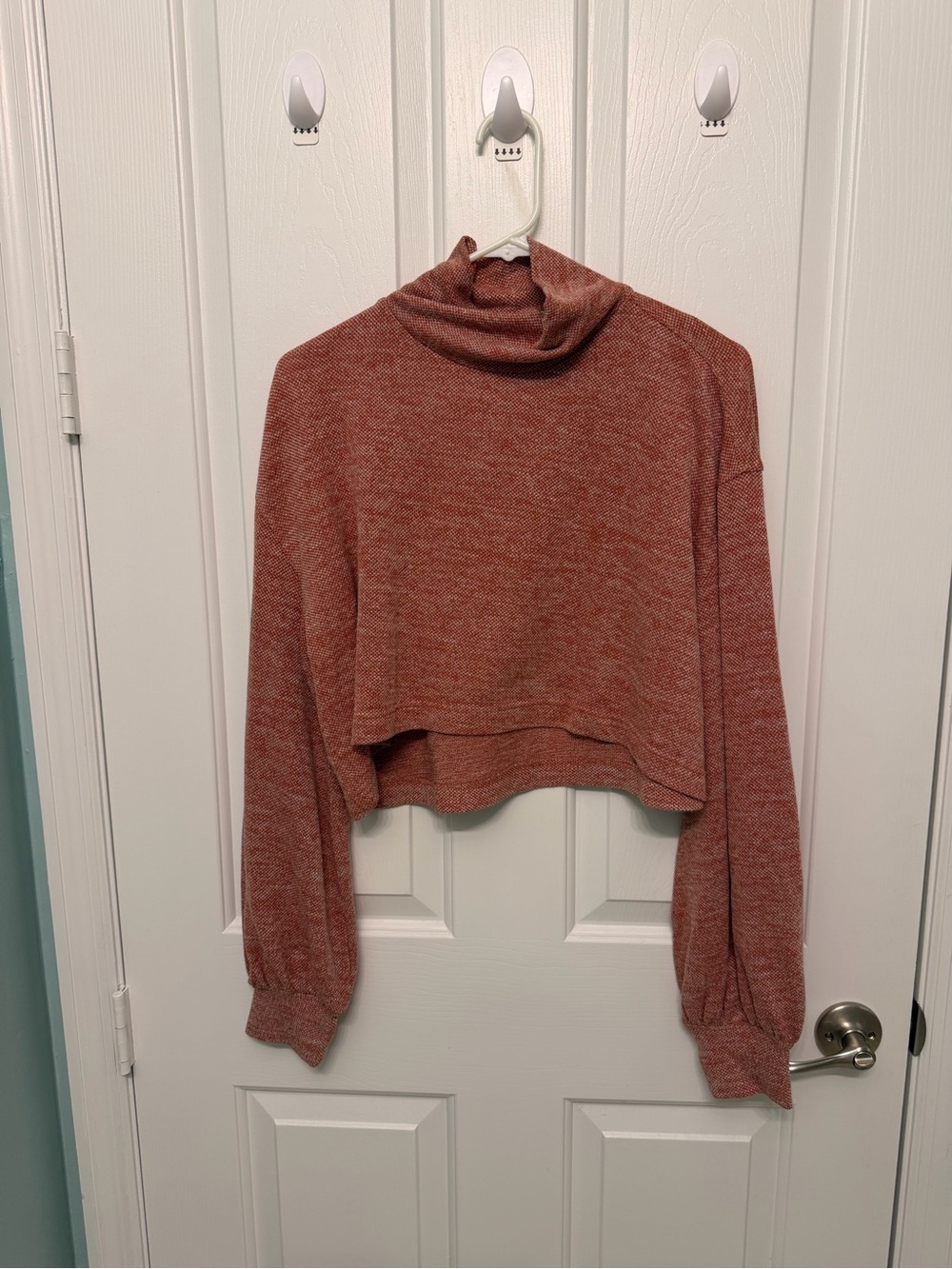 Lulus Cropped Balloon Sleeve Sweater - S